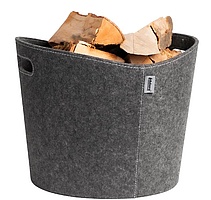 Aduro Proline felt firewood basket, grey