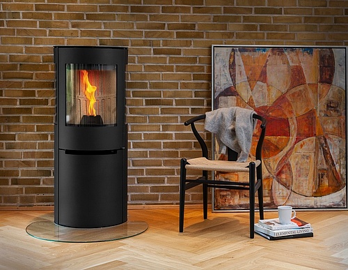 Aduro p5 pellet stove with panorama glass